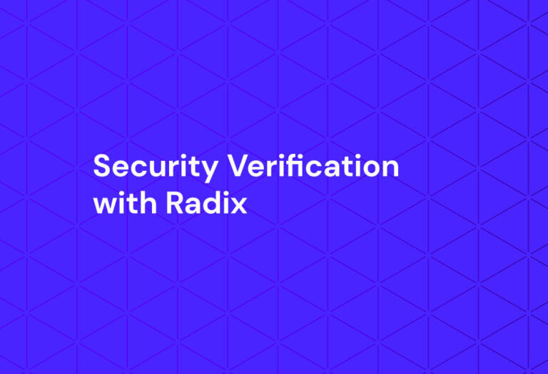 Security Verification with Radix
